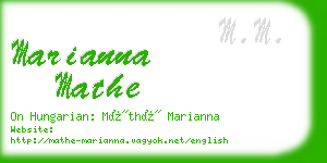 marianna mathe business card